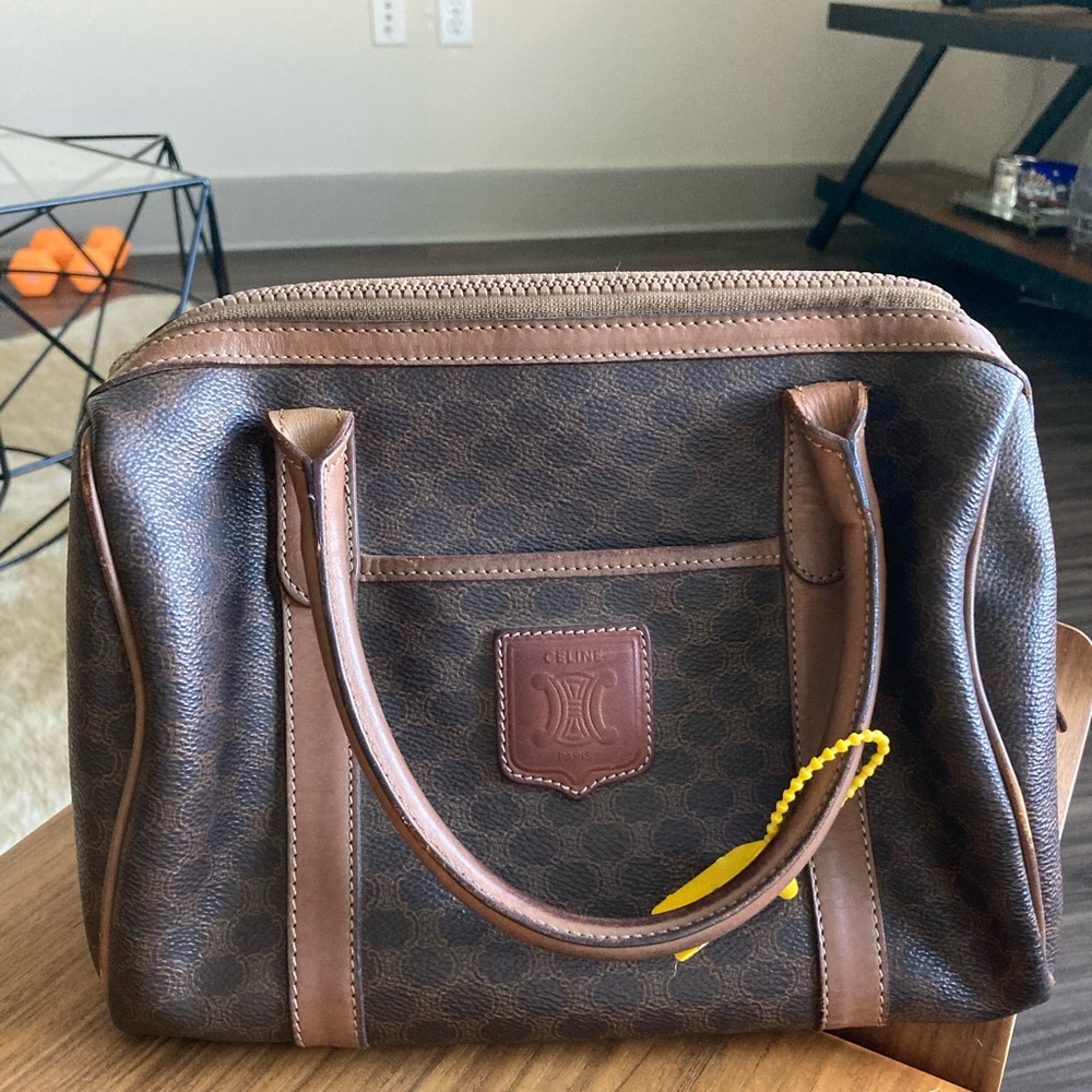 Vintage Celine Macadam Boston Bag